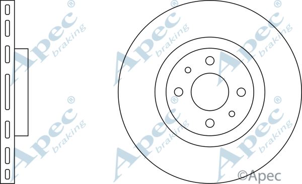 APEC BRAKING stabdžių diskas DSK651